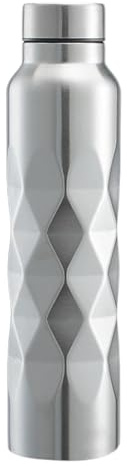 Aymzbd Edelstahl Wasserflasche 1L Sport, Metall Trinkflasche, Außen-Sportwasserflasche, Kaltwasserflasche(Nicht isoliert) für Strand Outdoor, Tragbare Gerade Flasche für Wandern & Radfahren