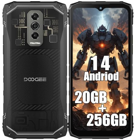 DOOGEE Blade 10 Ultra 4G Téléphones Portables Débloqués, 20 Go + 256 Go, 6,56, AI 50MP + 8MP, Batterie 5150mAh, Android 14 Smartphones, Octa Core, IP68/GPS/NFC/Face ID