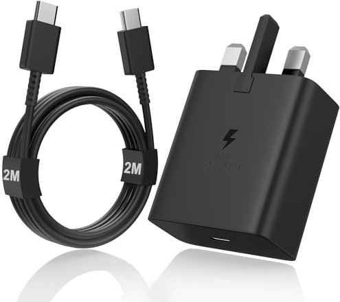 45W USB C Charger, AAZV Samsung Charger with Type-C Cable, Supports PPS Fast Charging for Samsung Galaxy S24 Ultra/S24/S23+/S23/S22/Note20, Pixel, Galaxy (6.66ft USB C to C Cable Included)