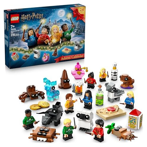 LEGO Harry Potter Calendario de Adviento 2025 para Niños y Niñas de 7+ Años - Juguete para la Cuenta Atrás de Navidad con 24 Sorpresas Inc. 8 Mini Figuras con Jerséis Navideños - Idea de Regalo 76456