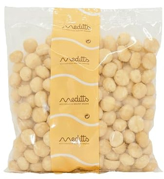 Meditts - Nueces de Macadamia 500 gr | Enteras y Naturales | Sin Sal ni Aditivos | Alto Contenido en Grasas Saludables y Fibra | Fuente de Proteínas y Minerales | Snack Nutritivo y Energético