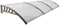 Bonnlo Auvent Porte D'entree Marquise de Porte Exterieur en Polycarbonate et Plastique Toit Protection Contre la Pluie et Le Soleil (Transparent, Support Gris, 100x300x25cm)