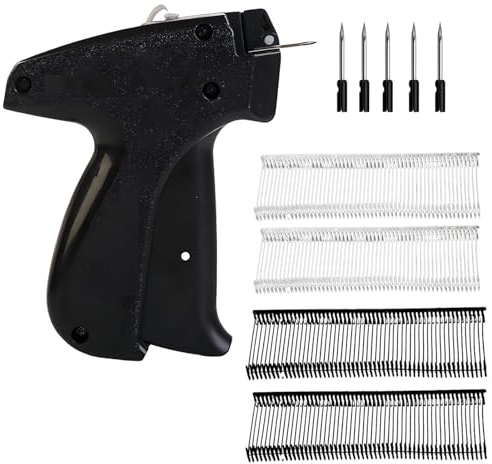 Etikettierpistole, Handnähmaschine für dicke Stoffe, Instant Stitch Tool Mit 5 Ersatznadeln Und 2000 Nähclips, Schwarz, Ideal Für DIY Kleidungsreparaturen, Stitchy Gun
