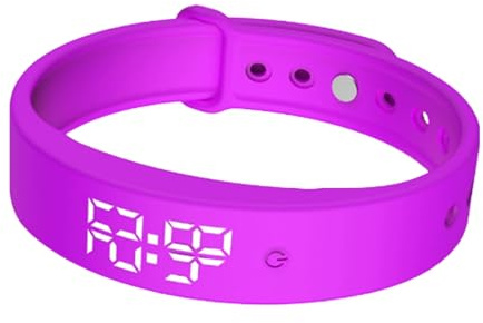 Handledsväckarklocka, vibrerande armband, aktivitet, 3 larm, drickpåminnelse | Fitnessäng för tonåringar, vuxna, män, kvinnor, äldre, renhetsträning, M