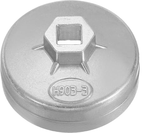 QUARKZMAN Clé Pour Filtre À Huile 15 Canelures 74mm Diamètre Intérieur 1/2 Entraînement Carré Type Coupe En Aluminium Outil De Démontage De Douille Métrique Pour Filtre À Huile