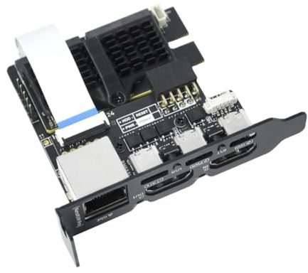 Htuteyy IP-KVM 4K NanoKVM-Pro PiKVM GbE ATX Contrôle à Distance Serveur HomeLab NAS AI HD Deuxième Écran Bande LED