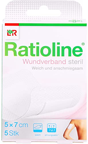 RATIOLINE Wundverband 7x5 cm steril 5 St