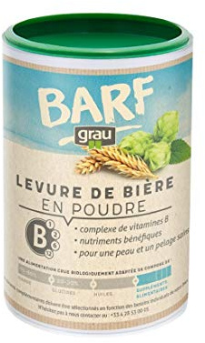 GRAU - das Original - 100 % natürliche Bierhefe, für glänzendes Fell und kräftige Haut, reich an Mineralstoffen und Spurenelementen1er Pack (1 x 500 g), Ergänzungsfuttermittel für Hunde und Katzen