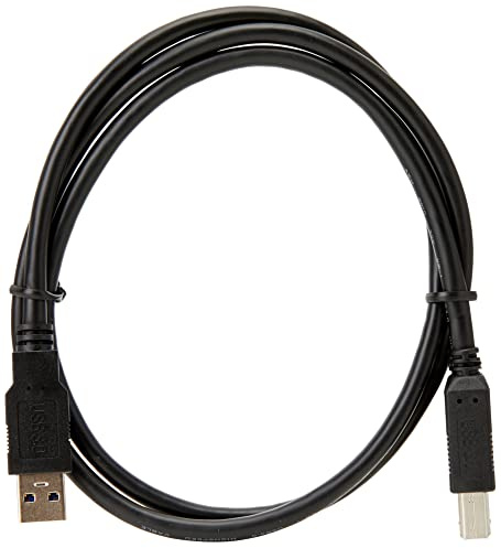 PremiumCord USB 3.0 A-B Verbindungskabel 1m, Datenkabel SuperSpeed bis zu 5Gbit/S, Ladekabel, USB 3.0 Typ A Stecker auf B Stecker, 9Pin, Farbe schwarz, Länge 1m, ku3ab1bk