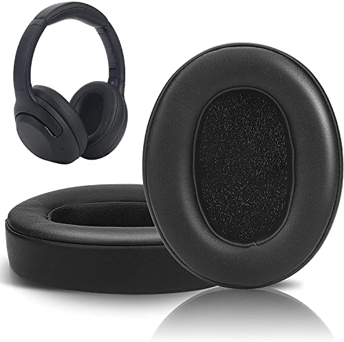 SOULWIT Earpads for Sony WH-XB900N/WH-CH710N/WH-CH720N/WH-RF400/MDR-RF895RK Headphones, Ear Pads Cushions with Soft Protein Leather, High Density Foam - Black