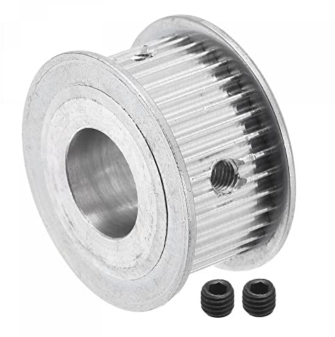 sourcing map 3M35 Zähne Zahnriemenscheibe Zahnriemenantrieb Zahnrad mit M5 Schraube 16mm Bohrung für Gürtel 3D Drucker CNC
