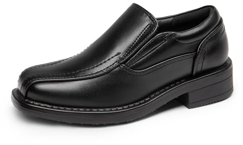 Bruno Marc Boy's SBOX225K Dress Shoes Slip-On Loafer Wedding Shoes, Black, Size 5 Big_Kid