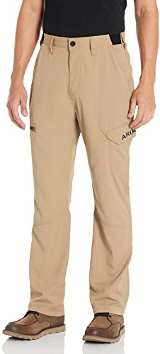 ARIAT Rebar M5 Straight Work Flow Ultralight Straight Leg Pant, Field Khaki, 33W x 34L