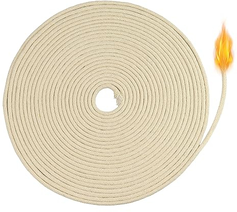 Stoppino per lampade a olio, Suofuolef, 10 m x Ø 4 mm, in cotone, per lampade a olio e candele, fai da te