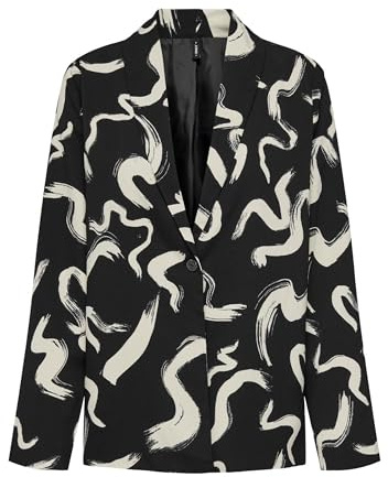 Onlnova Life Vis L/S PIMO Blazer AOP, Black/AOP:587 Yoko, L
