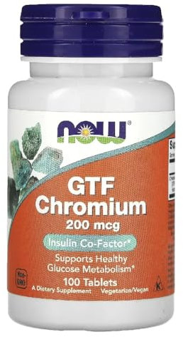 Now Foods – GTF Chromium 200mcg | Supports Healthy Blood Sugar Levels – 100 Tablets