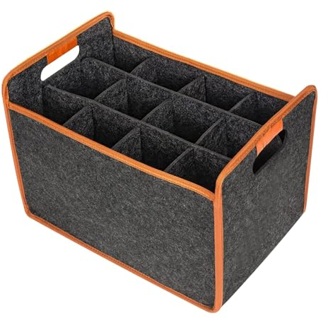 Flaschenträger 12 Fächer Flaschentasche,Filz Flaschen Tasche Wiederverwendbar Männerhandtasche Flaschentasche Mit 12 Fächer, Flaschen Tasche Weinflaschenboxen Für Bierflaschen Weinflasche Getränketasc