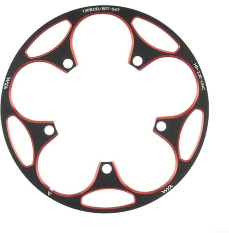 Protection de plateau de vélo 130BCD - Anneau de protection pour chaîne de vélo - Pour dents : 50T-54T 56T-60T (50T-54T rouge)