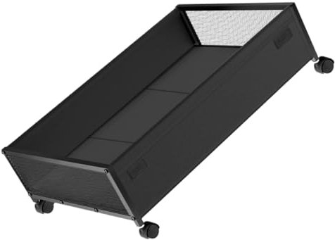 KITANDOVE Unterbett-aufbewahrungs-organizer Rollende Schuhaufbewahrungsbox Platzsparend für Schlafzimmer Schwarz