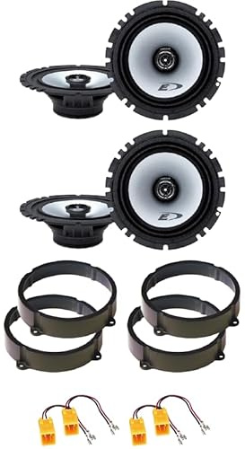 Kit 4 Casse ALPINE SXE-1725S + SXE-1725S per Alfa 147/159 da 165mm con 2 Supporti Anteriori, 2 Posteriori e 4 Connettori