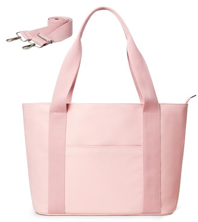 KALIDI Shopper Tasche Damen Groß, Uni Tasche, arbeitstasche mit verstellbarem Riemen und 15,6 Zoll Laptopfach für Reisen, Arbeit, College
