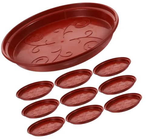 BESPORTBLE Wiederverwendbare Runde Untersetzer für Pflanzen 180 Mm Durchmesser Drainage-blumentopf-tabletts 12er-Set