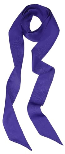 PATIKIL Elegante Sciarpa Nastro, Sciarpa Sottile Tinta Unica Puro Foulard Lungo Cravatta Seta Cinture Fascia Per Capelli Fascia Per Capelli Nastro Cravatta Donne, Blu Scuro