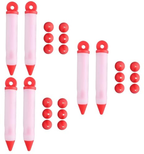 Alipis 6 Set Penna di Montaggio Penna decoratrice per Dolci Penna per Decorare Dolci Utensili Suggerimenti Penne per Decorare ristoranti Penne per Decorare la Cucina Gel di silice Rosso