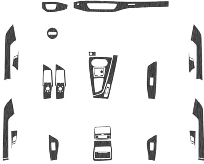 Adhesivo for Interior de Coche Compatible con Audi A4 B9 8W 2020-2025, Pegatina for Panel de Ventana de elevación, Caja de Cambios, película Protectora for salpicadero, Accesorio for automóvil(Black)