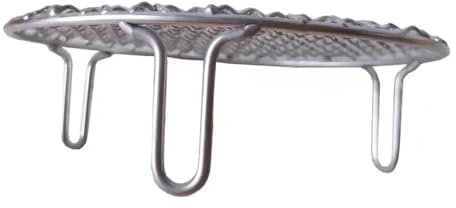 WUJIHE Griglia rotonda in acciaio inox 304 con piedini per barbecue, friggitrice ad aria, piroscafo, griglia per cottura a vapore, griglia da campeggio (60 cm)
