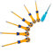 Magnetic Screwdriver Set, 7pcs Including Insulated Cross and Slotted Variants for Electricians