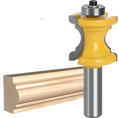 Broca fresadora for molduras y acabados de muebles con vástago de 8 mm, fresa de punta redondeada y cóncava for carpintería, altura de corte de 31 mm