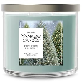 Yankee Candle Tree Farm Festival, Scented Candle, 14.5oz 3-Wick Candle Jar with up to 40 Hours Burn Time