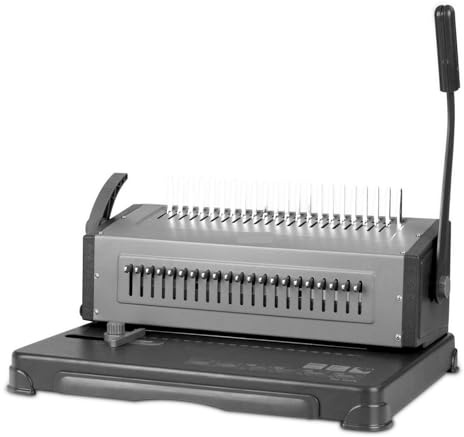 Máquina encuadernadora, 3873 Encuadernadora manual de trabajo pesado con espiral, 425 hojas, 19 orificios, 425 páginas, perforadora de 25 hojas