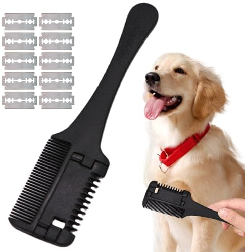 Peigne rasoir pour chiens et chats | Gaatti 2 en 1 - Portable à longue durée pour animaux domestiques G