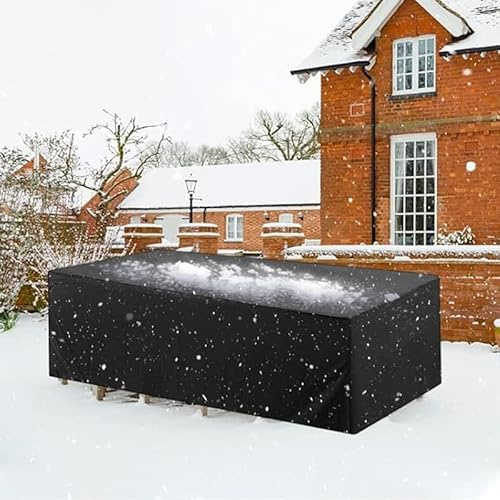 AEXOIO 180x95x100cm/Longueur x Largeur x Hauteur Housse de Table Jardin Rectangulaire | Housse Protection Mobilier Jardin | Coupe-Vent, Indéchirable 420D Oxford avec Boucles Et Cordon De Serrage