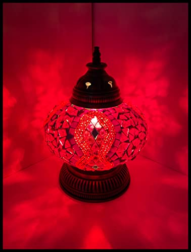 Mosaiklampe Mosaik - Tischleuchte L Stehlampe Tischlampe orientalische lampe Rot EXKLUSIV nur bei Samarkand-Lights