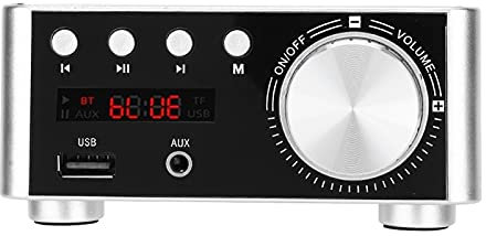 Amplificatore per Auto Bluetooth 5.0 Hi-Fi Stereo Classe D Digitale 2 Canali con Lettore di Scheda di Memoria