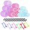 FREDY’s 31 Pieces Hair Rollers Set – 18 Self Grip Velcro Hair Curlers,12 Duckbill Sectioning Clips and 1 Centipede Shape Hair Clip for Barber Salon Hair Dressing (Rollers: 44mm, 30mm and 25mm)