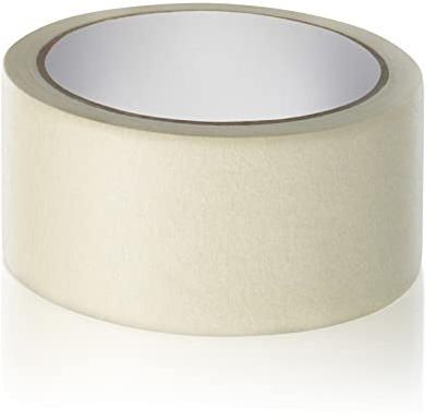 Masking Tape DIY Painting Decorating Garage Body Shop Craft Premium General Purpose Ideal for Glass & Painted Walls (50mm x 50m, 36 Rolls (Box))