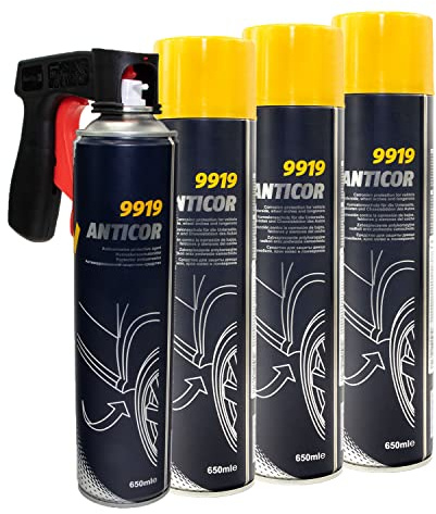 Unterbodenschutz Anticor Spray 9919 MANNOL 4 X 650 ml mit Pistolengriff