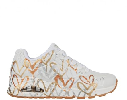 Skechers Uno - Metallic Love, Scarpe da ginnastica Donna, Bianco, 37 EU