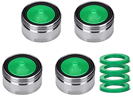 M18 / M20 / M22 / M24 / M28 x 4 Stück Belüfter Wasserhähne Waschbecken Düse Belüfter mit ABS-Filter für Armaturen in Küche und Bad - Gewinde männlich (M24)