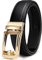 CR Gürtel für Damen, Schwarz Mit Goldfarbener Schnalle, 3,2 cm Breit, Verstellbar Mit Ratsche, 28 Bis 31 Taillenumfang