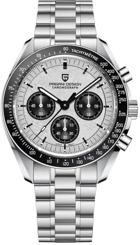 Pagani Design 1701 Herrenuhr Herren Quarzuhr, Japanisches VK63 Uhrwerk, 100 Meter wasserdicht, Saphirglas Chronograph, Luxus-Sportuhr aus Edelstahl.