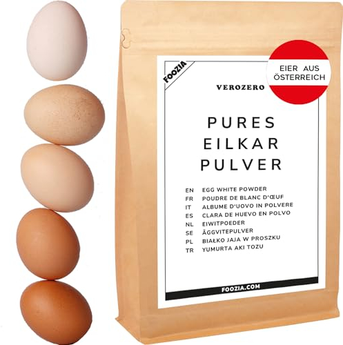 Foozia Poudre de blanc d'oeuf pur en poudre d'œufs d'Autriche Blanc d'œuf liquide en poudre Protéine d'œuf de Foozia (525 g)
