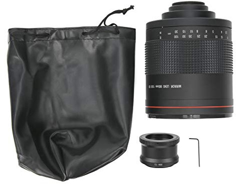 Obiettivo Specchio Super Teleobiettivo F8.0 da 900 Mm per Fotocamera Mirrorless con AttaccoNEX