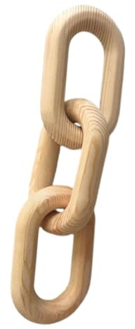 STOBOK Moderne Dekorationsobjekte Holzhandwerk Moderne Inneneinrichtung Kettenblatt Aus Holz Wohnkultur Kettenglied- Heimkunst Holz-boho-perle Holzkettendekor Die Kette Kamin Hölzern