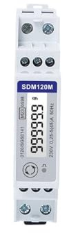 NURII SDM120M MID,1 Phase 2 Wire,Measurement DIN Rail Energy Meter, 0.25~5(45) A, 230V, RS485 Modbus, Kwh,DMD