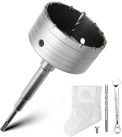 Set di punte da 120 mm con adattatore SDS plus 220 mm e punta di centraggio 8 x 110 mm, per muratura e calcestruzzo